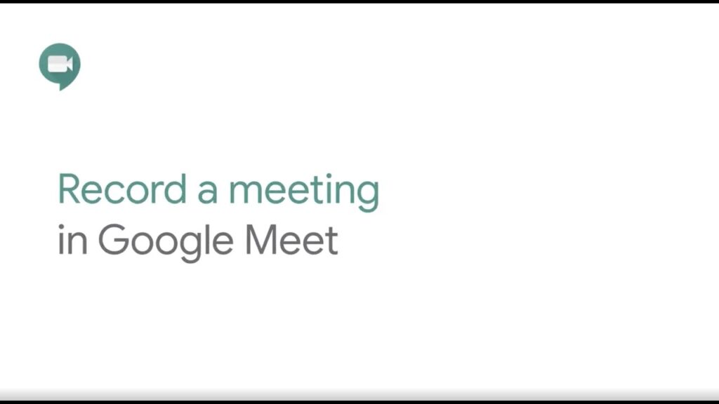 How To Record Google Meet