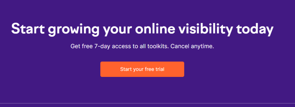 Semrush 30 days Free Trial